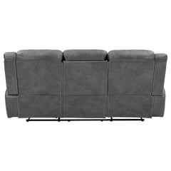 Conrad Upholstered Padded Arm Motion Sofa Grey - 650354