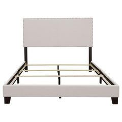 Boyd Upholstered Eastern King Panel Bed Ivory - 350051KE