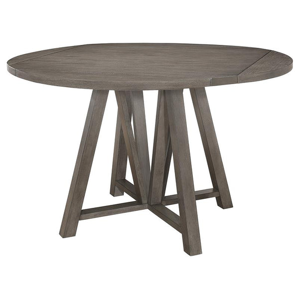 Athens Round Counter Height Table with Drop Leaf Barn Grey - 109858