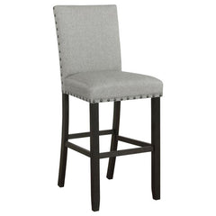 Kentfield Solid Back Upholstered Bar Stools Grey and Antique Noir (Set of 2) - 193129