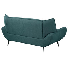 Acton Upholstered Flared Arm Loveseat Teal Blue - 511162