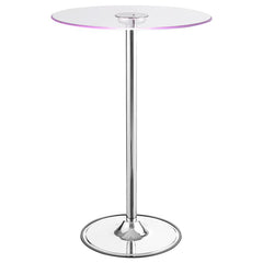 Thea LED Bar Table Chrome and Clear - 122400