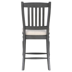 Wiley 5-piece Square Spindle Legs Counter Height Dining Set Beige and Grey - 120576