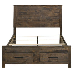 Woodmont Wood Queen Storage Panel Bed Rustic Golden Brown - 222631Q