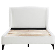 Mosby Upholstered Queen Wingback Bed Snow - 306020Q