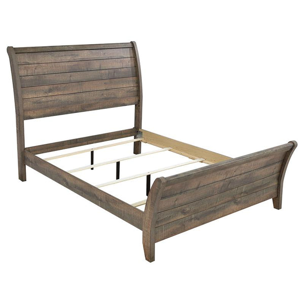 Frederick Wood Queen Sleigh Bed Weathered Oak - 222961Q