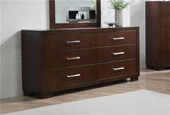 Jessica 6-drawer Dresser Cappuccino - 200713