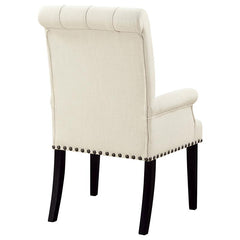 Alana Tufted Back Upholstered Arm Chair Beige - 190163
