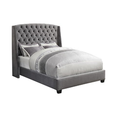 Pissarro Upholstered Full Wingback Bed Grey - 300515F