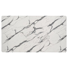 Stevie Rectangular Faux Marble Top Dining Table White and Black - 115111WG