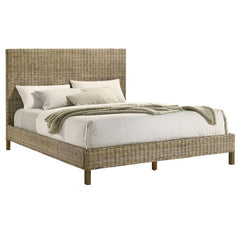 Zyla Wood California King Panel Bed Kubu Grey - 360181KW