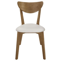 Kersey Dining Side Chairs with Curved Backs Beige and Chestnut (Set of 2) - 103062