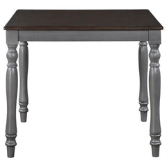 Wiley 5-piece Square Spindle Legs Counter Height Dining Set Beige and Grey - 120576