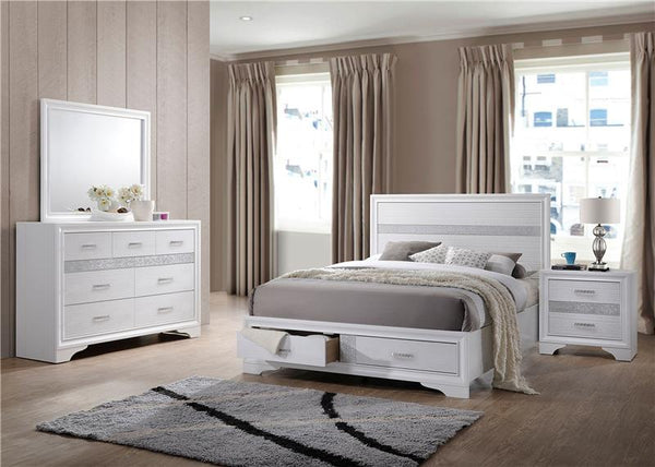 Miranda 4-piece Eastern King Bedroom Set White - 205111KE-S4