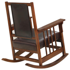 Ida Upholstered Rocking Chair Tobacco and Dark Brown - 600058