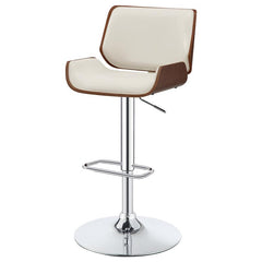 Folsom Upholstered Adjustable Bar Stool Ecru and Chrome - 130503