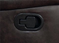 Greer Upholstered Swivel Glider Recliner Chair Brown - 651356