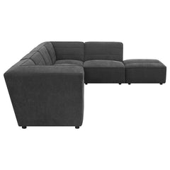 Sunny 6-piece Upholstered Modular Sectional Sofa Charcoal - 552081-SET