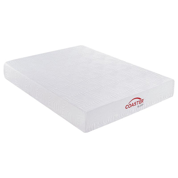 Key 10" Twin Long Memory Foam Mattress White - 350064TL