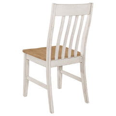 Kirby Slat Back Side Chair (Set of 2) Natural and Rustic Off White - 192692