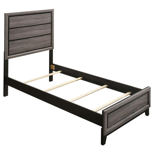 Watson Wood Twin Panel Bed Grey Oak - 212421T