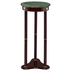 Edie Round Marble Top Accent Side Table Merlot - 3315
