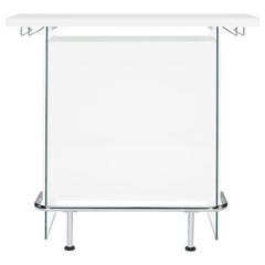 Acosta Rectangular Bar Unit with Footrest and Glass Side Panels - 182632