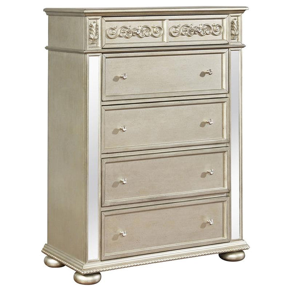 Heidi 5-drawer Bedroom Chest Metallic Platinum - 222735
