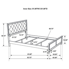 Beaumont 4-piece Queen Bedroom Set Champagne - 205291Q-S4