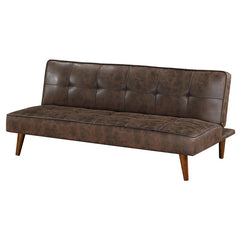 Jenson Upholstered Tufted Convertible Sofa Bed Dark Coffee - 360237