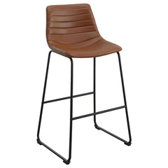 Zuni Faux Leather Upholstered Bar Stool Saddle (Set of 2) - 107219