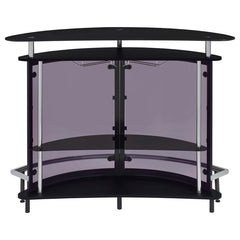 Amarillo 2-tier Bar Unit Black and Chrome - 101065