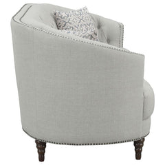 Avonlea Upholstered Sloped Arm Sofa Grey Fabric - 505641