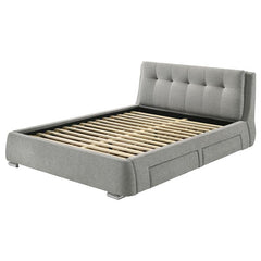 Fenbrook Upholstered Eastern King Storage Panel Bed Grey - 300523KE