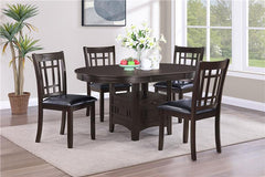 Lavon 5-piece Dining Room Set Espresso and Black - 102671-S5