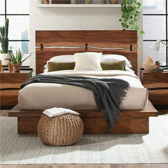 Winslow Wood Queen Panel Bed Smokey Walnut and Coffee Bean - 223250Q