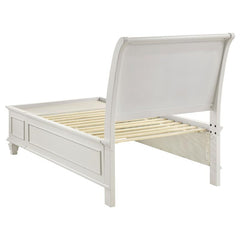 Selena Wood Twin Storage Panel Bed Cream White - 400239T