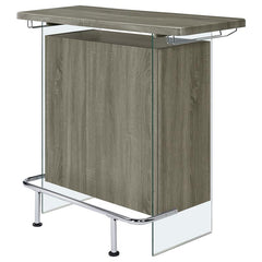 Acosta Rectangular Bar Unit with Footrest and Glass Side Panels - 182631