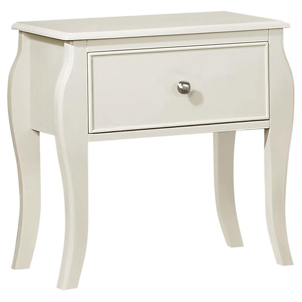 Dominique 1-drawer Youth Nightstand Cream White - 400562