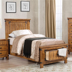 Brenner Wood Twin Storage Panel Bed Rustic Honey - 205260T
