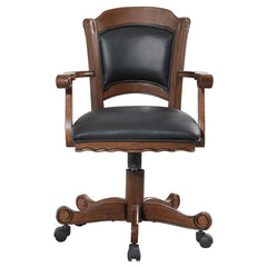 Turk Game Chair with Casters Black and Tobacco - 100872