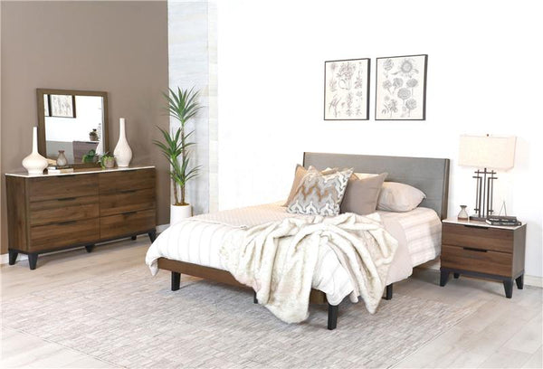 Mays 4-piece Eastern King Bedroom Set Walnut - 215961KE-S4