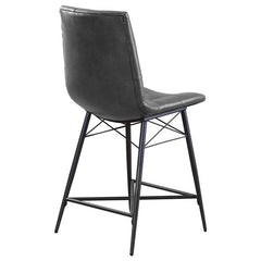 Aiken Upholstered Tufted Counter Height Stools Grey (Set of 2) - 107859