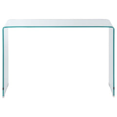 Ripley Tempered Bent Glass Entryway Console Table Clear - 705329
