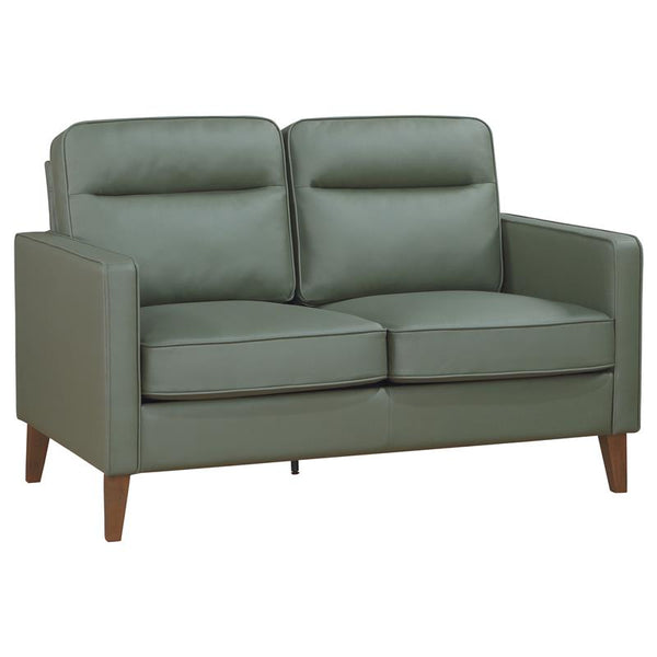 Jonah Upholstered Track Arm Loveseat Green - 509655