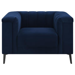 Chalet 3-piece Upholstered Tuxedo Arm Tufted Sofa Set Blue - 509211-S3