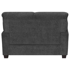 Clementine Upholstered Padded Arm Loveseat Grey - 506575