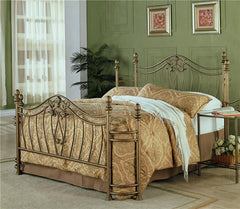 Sydney Metal Eastern King Open Frame Bed Brushed Gold - 300171KE