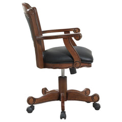Turk Game Chair with Casters Black and Tobacco - 100872
