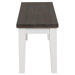 Kingman Rectangular Bench Espresso and White - 109543